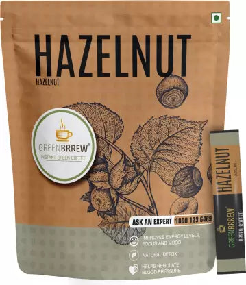 GreenBrrew Instant Natural Green Coffee Beverage Mix, Hazelnut Instant Coffee (2 x 30 g, Hazelnut Flavoured) GreenBrrew Instant Natural Green Coffee Beverage Mix, Hazelnut Instant Coffee (2 x 30 g, Hazelnut Flavoured)